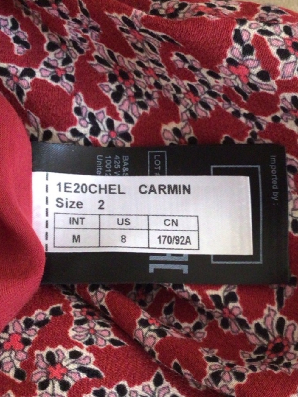 BA&SH Chelsea Wrap-effect Red Floral Print Crepe Dress 6 Like New - Picture 13 of 16